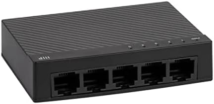 Monoprice 5-Port 10/100Mbps Ethernet מהיר מתג רשת לא מנוהל | גודל קומפקטי, תקע ומשחק, משא ומתן אוטומטי